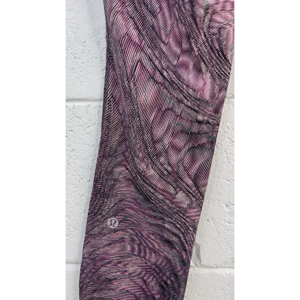 Lululemon Womens Swift Speed High Rise Leggings size 4 Pink/Black